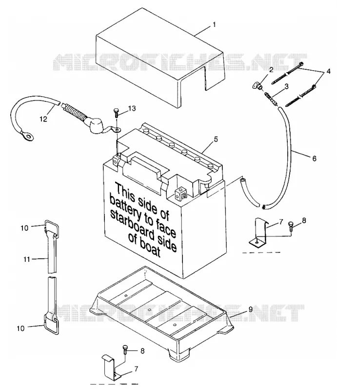 SUPPORT BATTERIE SL 700 B974071, Intl. SL 700 I974071, SL 700 Deluxe B974072 and (4940874087B008)