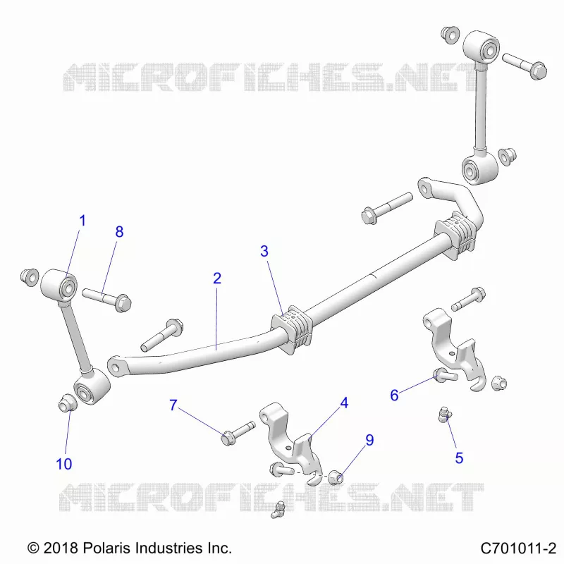 SUSPENSION, FRONT BARRE STABILISATRICE- Z23NAE99FR/SCR/FR (C701011-2)