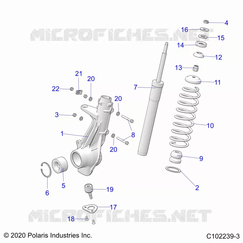 SUSPENSION, JAMBE DE FORCE AVANT