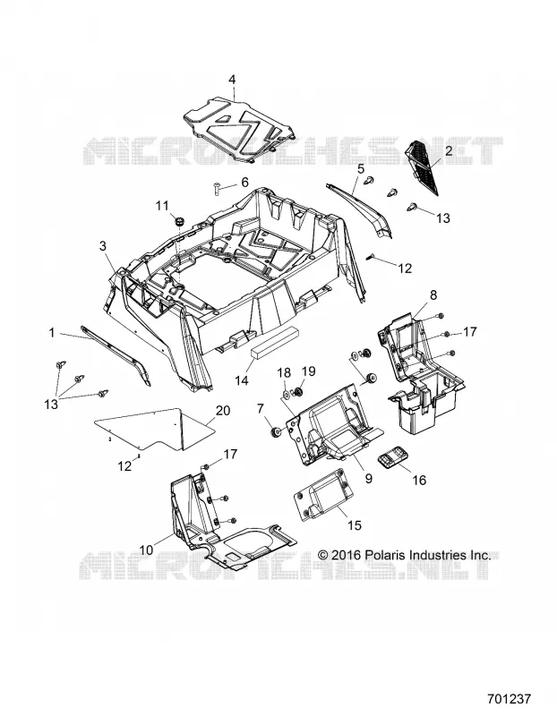 CARROSSERIE ARRIERE RACK AND FENDERS