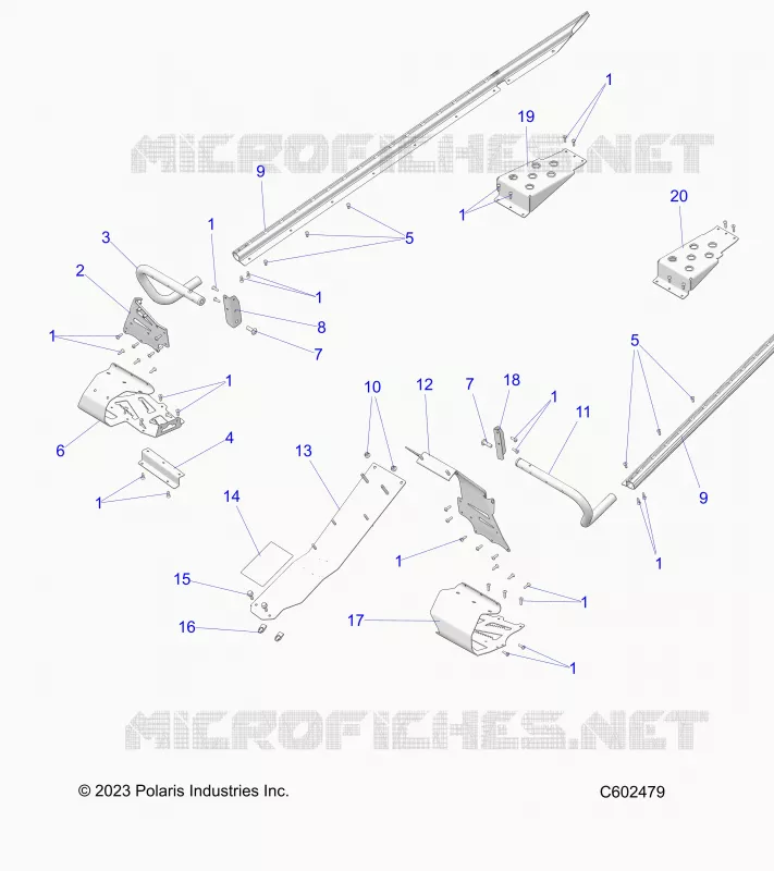 CHASSIS, PROTECTION D'EMBRAYAGE, FOOTRESTS, TUNNEL GRIPS