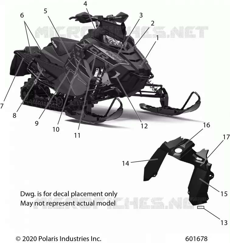 EMBLEMES, POLARIS BLUE SIDE PANEL OPTION