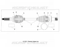 SYSTÈME DE TRANSMISSION, REAR HALF SHAFT
