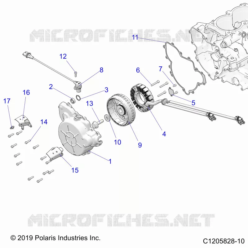 ENGINE, STATOR AND FLYROUE