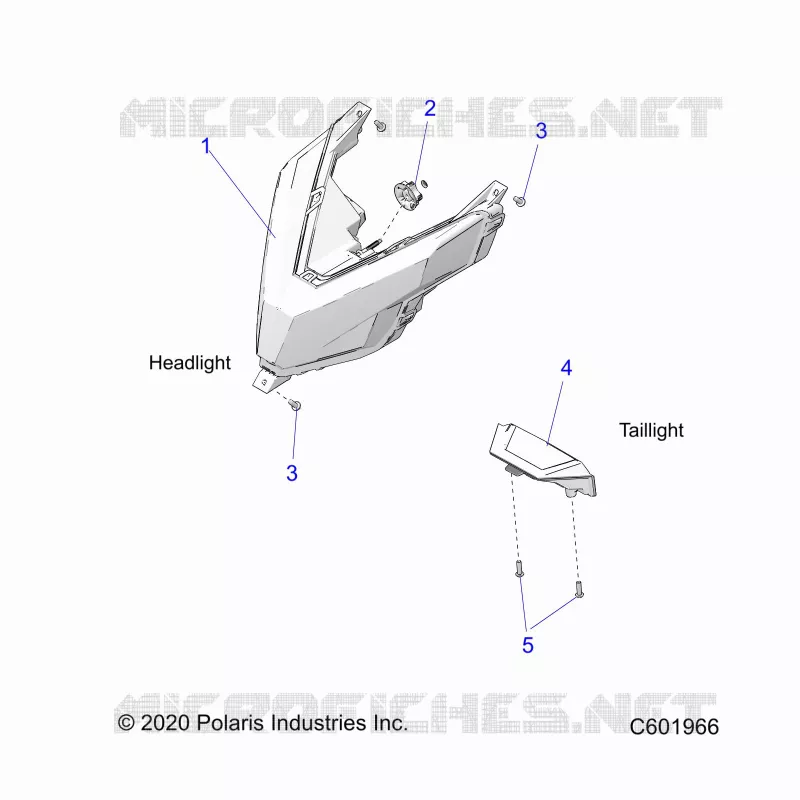 ELECTRICITE, HEADLIGHT AND TAILLIGHT