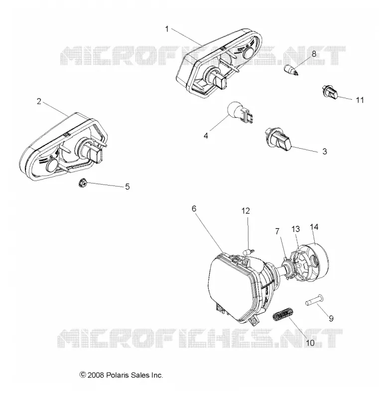 ELECTRICITE, HEADLIGHTS, TAILLIGHTS AND BULBS