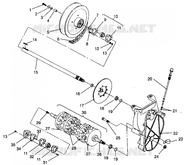 SYSTÈME DE TRANSMISSION ASSEMBLY RXL 0940768 AND RXL TOURING 0940869 (4925062506018A)
