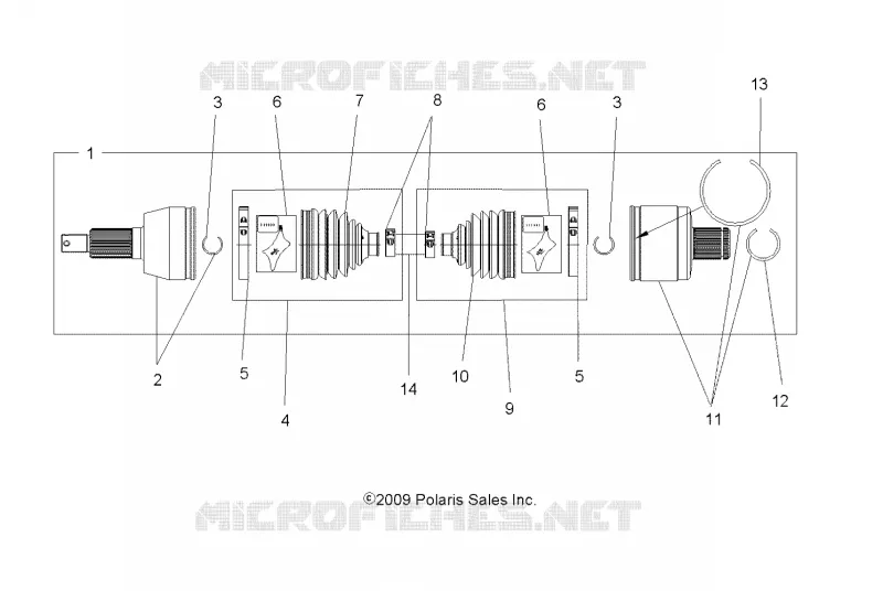 DRIVE TRAIN, DRIVE ARBRE DE TRANSMISSION ARRIERE