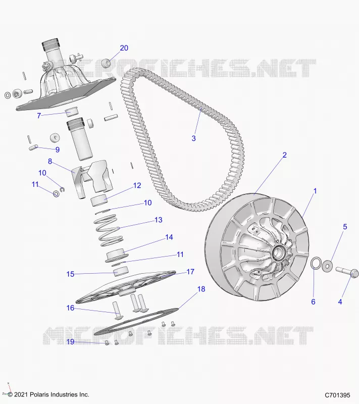 SYSTÃˆME DE TRANSMISSION, SECONDARY CLUTCH
