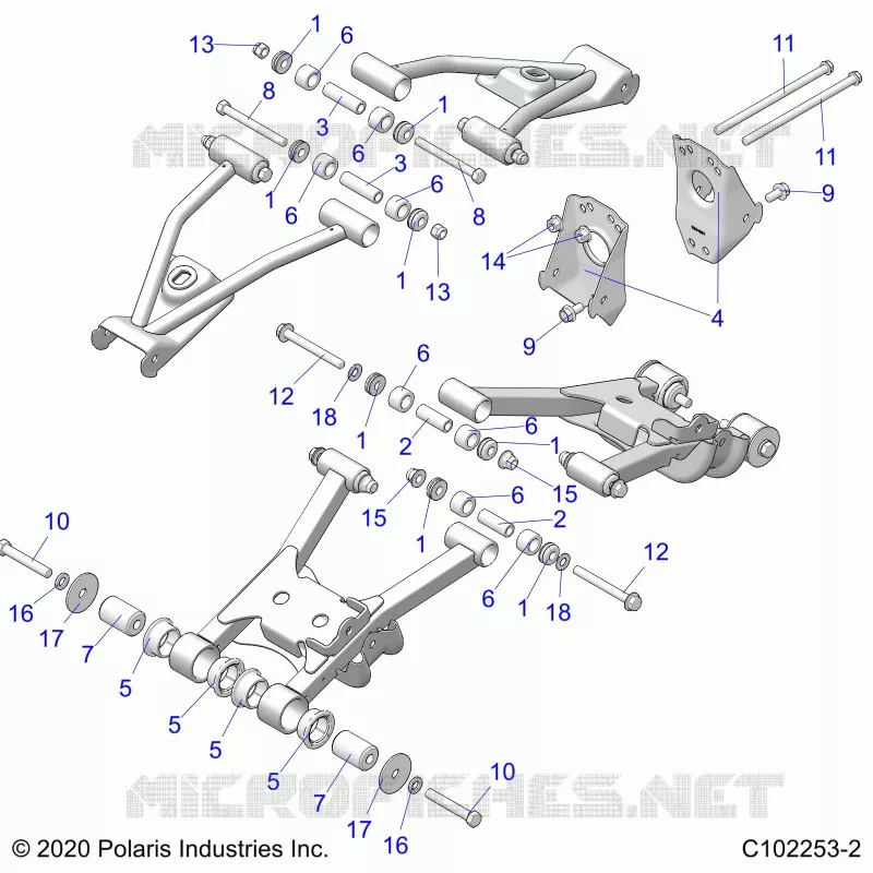 SUSPENSION ARRIERE CONTROL ARM MOUNTING