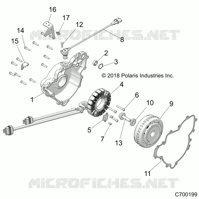 ENGINE, STATOR AND VOLANT MOTEUR