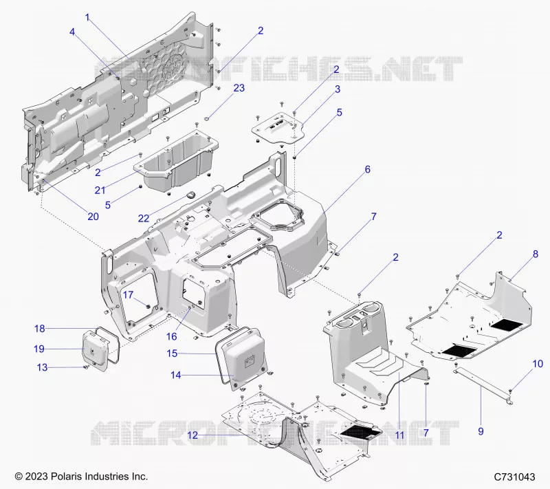 CARROSSERIE ARRIERE FLOOR AND CLOSEOFF