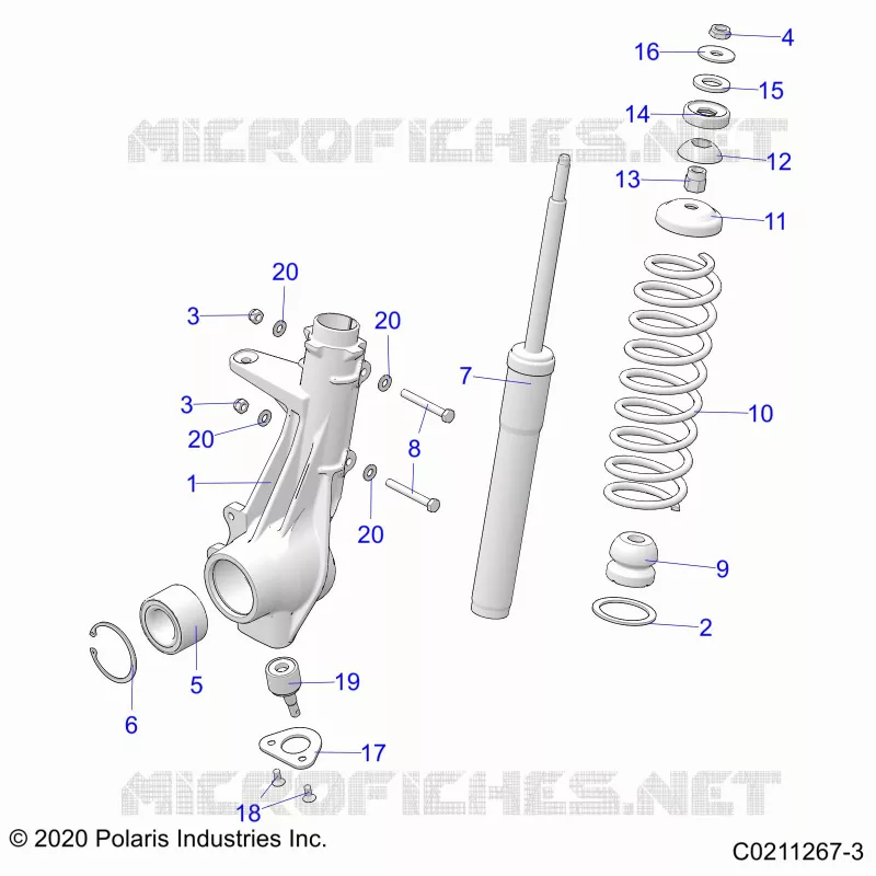 SUSPENSION, JAMBE DE FORCE AVANT
