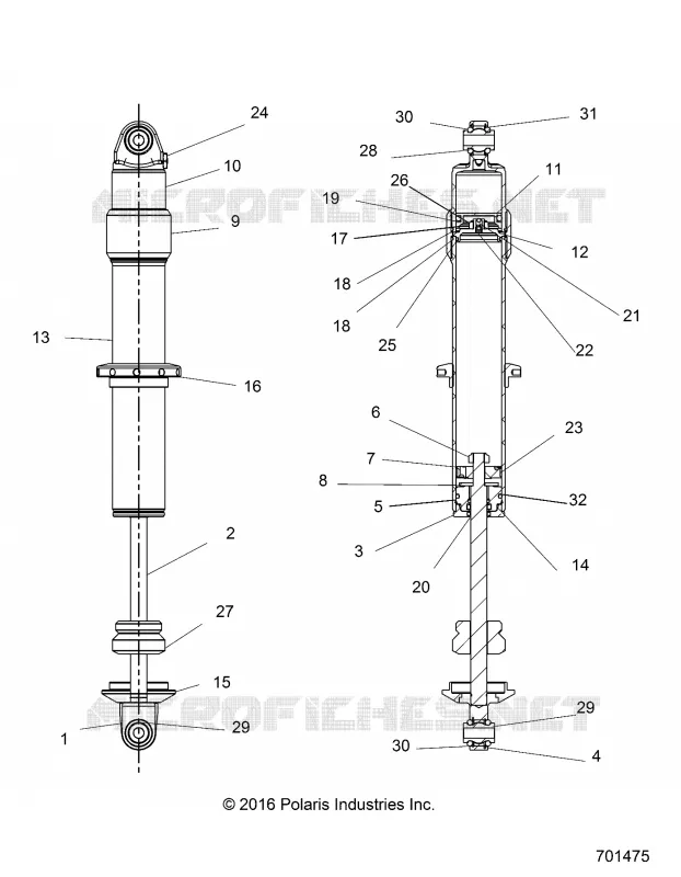 SUSPENSION AVANT SHOCK INTERNALS