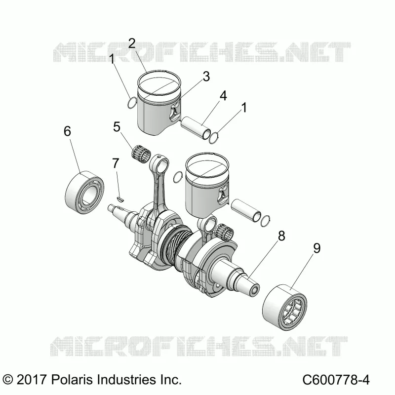ENGINE, PISTON ET VILEBREQUIN