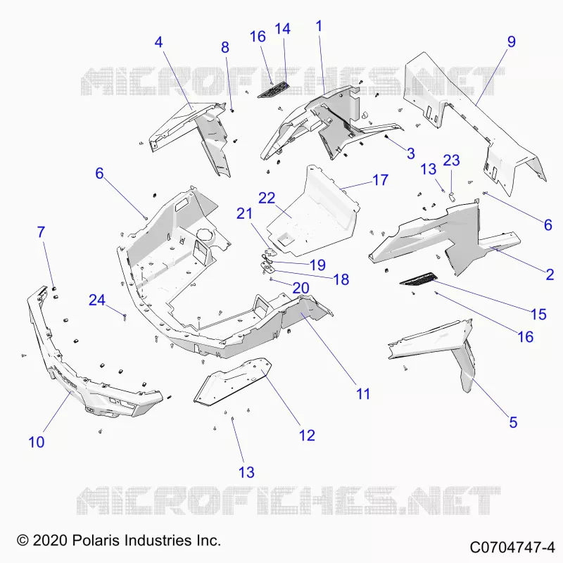 CARROSSERIE ARRIERE RACK AND FENDERS
