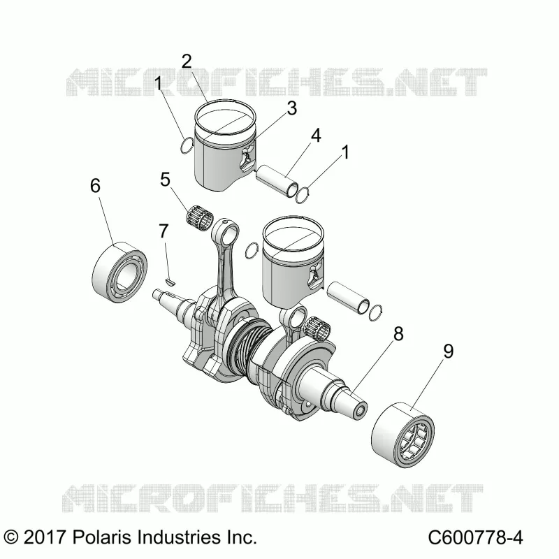 ENGINE, PISTON ET VILEBREQUIN