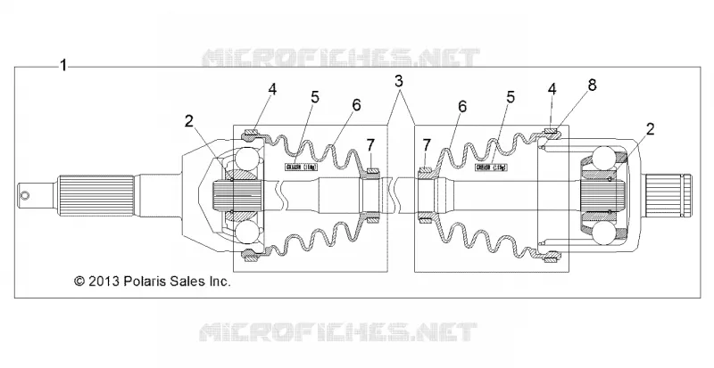 DRIVE TRAIN, TRANSMISSION ARRIERE SHAFT