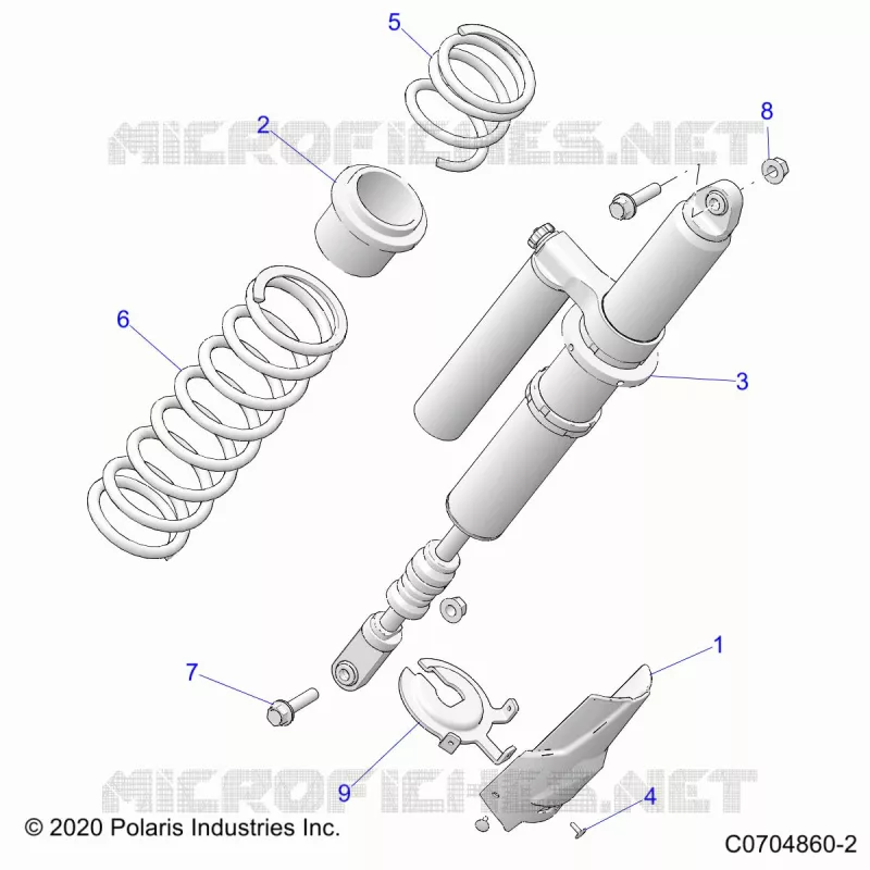 SUSPENSION, REAR SUPPORT AMORTISSEUR , DELUXE
