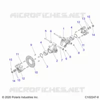 SUSPENSION ARRIERE HUBS, CARRIER AND BRAKE DISC- A21SDE57K4 (C102247-8)