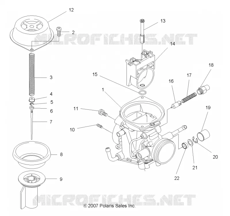 MOTEUR, CARBURATEUR, UPPER