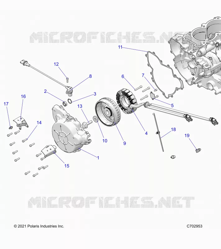 ENGINE, STATOR AND FLYROUE