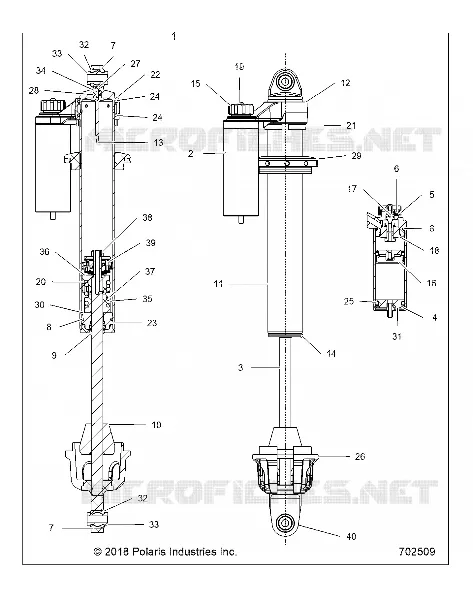 SUSPENSION, AMORTISSEUR AVANT INTERNALS