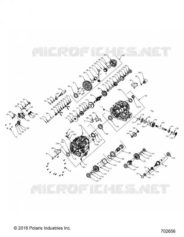 SYSTÃˆME DE TRANSMISSION, MAIN GEARCASE INTERNALS