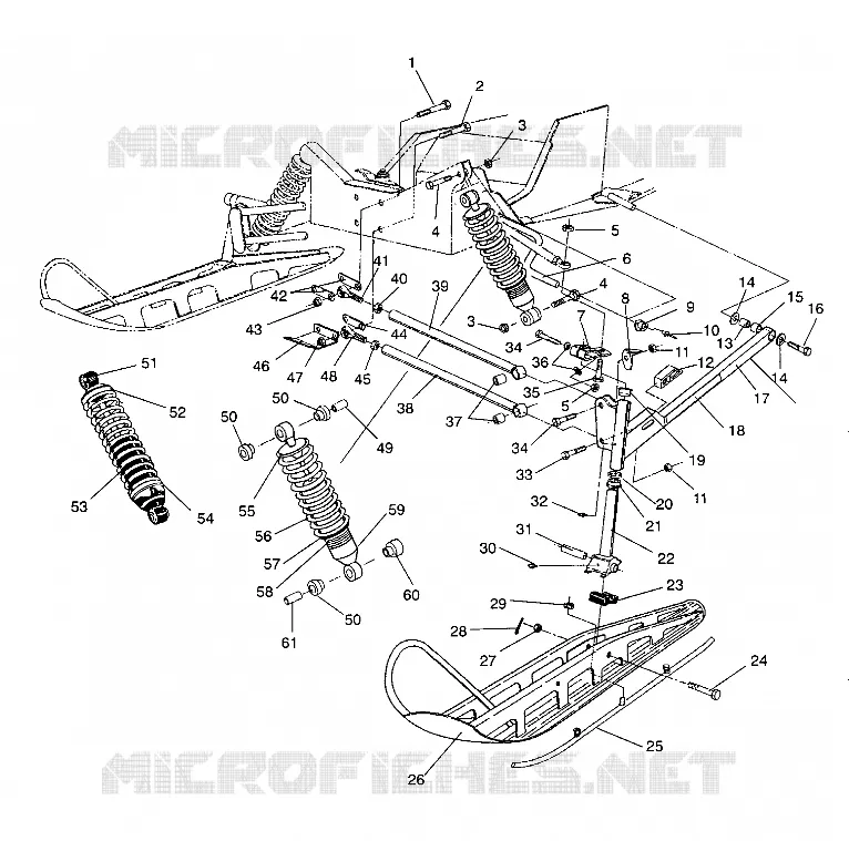 SUSPENSION AVANT AND SKI XLT/0930767,XLT SP/0930667    XLT SKS/0930567 (4923012301011A)