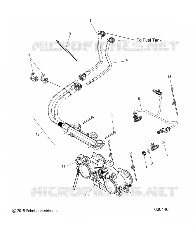 FUEL SYSTEM, RAIL, LINES AND ACCELERATEUR BODY