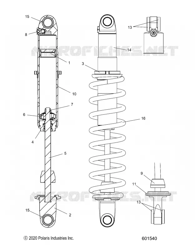 SUSPENSION, AMORTISSEUR ARRIERE TRACK