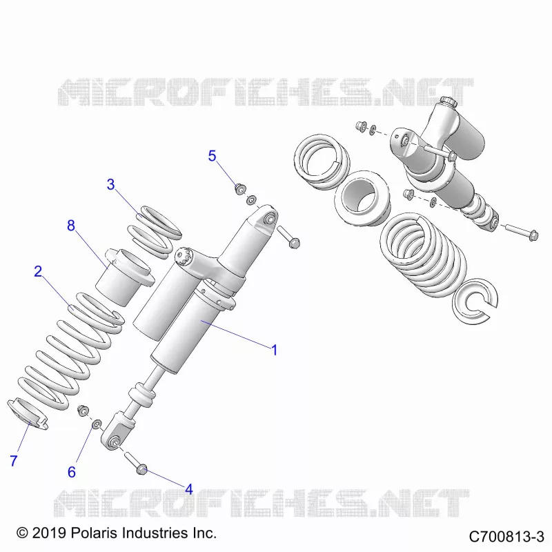 SUSPENSION, REAR SUPPORT AMORTISSEUR 