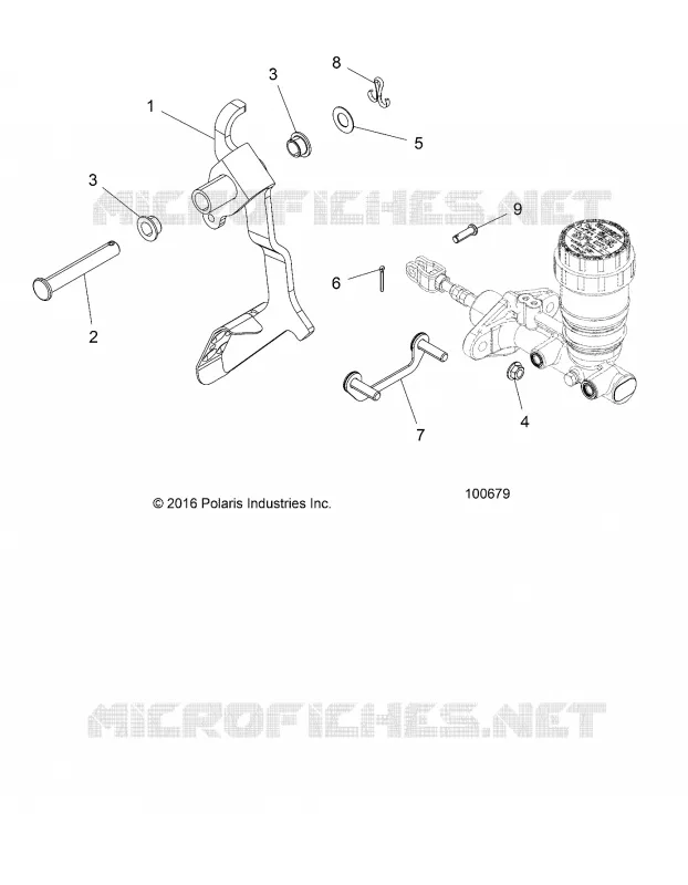 BRAKES, PEDAL AND MAITRE CYLINDRE MOUNTING