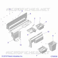 CARROSSERIE ARRIERE CLOSEOFF/STORAGE (PREM PREP AUDIO ROOF)