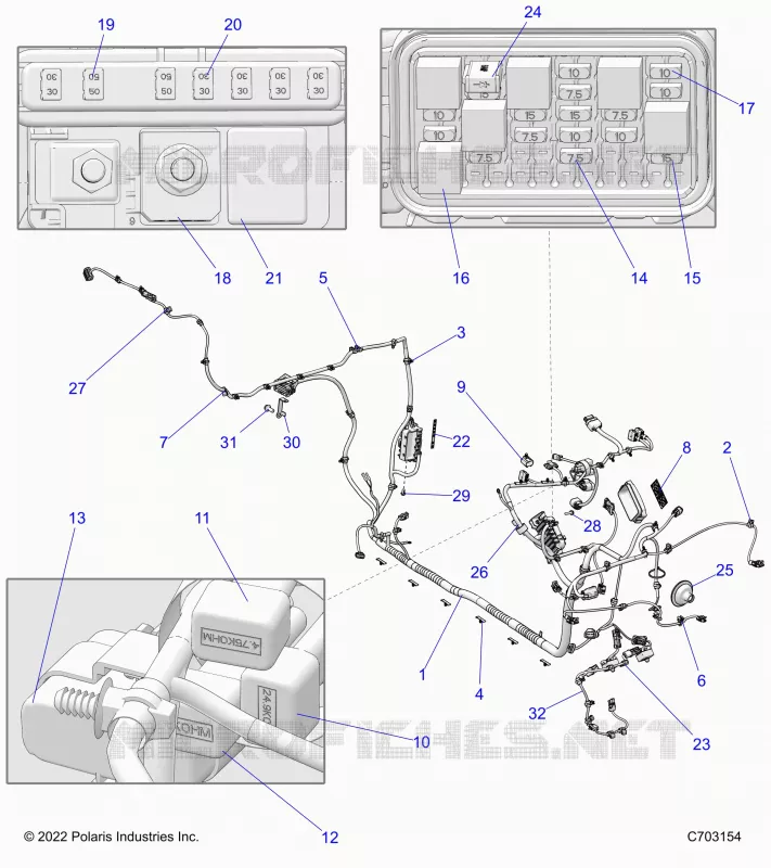 ELECTRICITE, WIRE HARNESS, CHASSIS