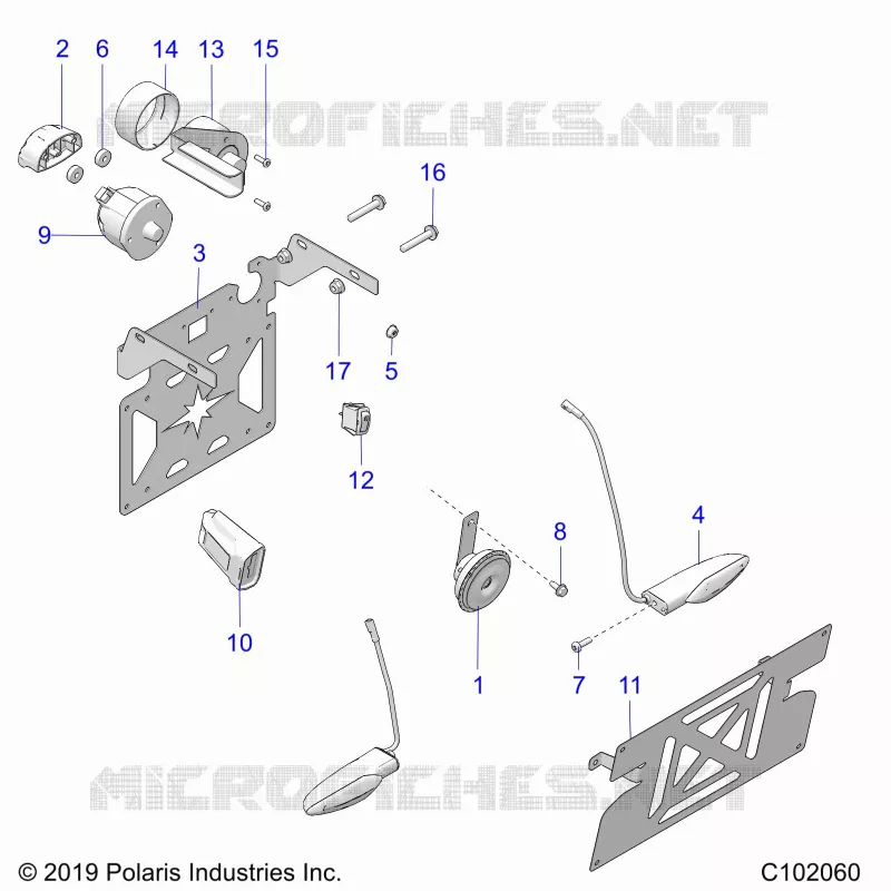 KLAXONNE, LICENSE PLATE, SWITCHES