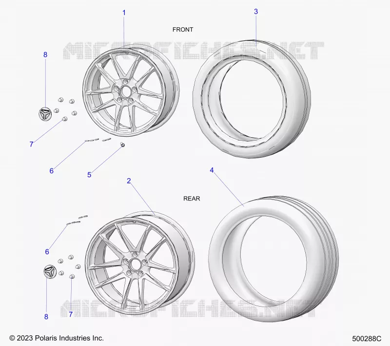 ROUES, FRONT AND REAR
