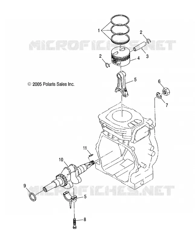 ENGINE, PISTON ET VILEBREQUIN