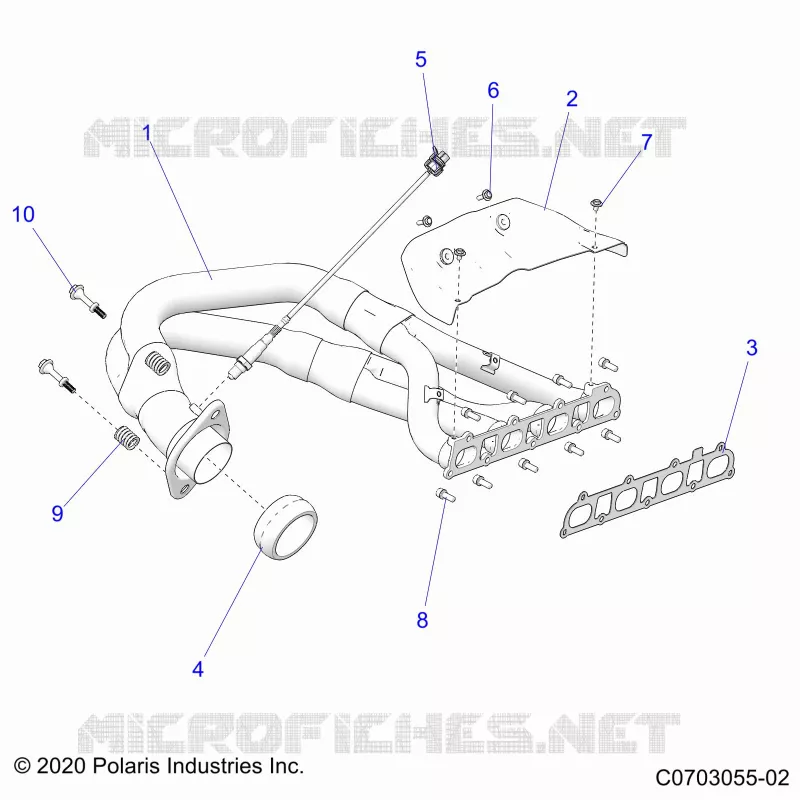 ENGINE, ECHAPPEMENT, HEADPIPE AND RELATED