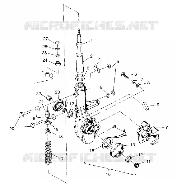JAMBE DE FORCE AVANT XPLORER 400L W97CC38C (4939753975B004)