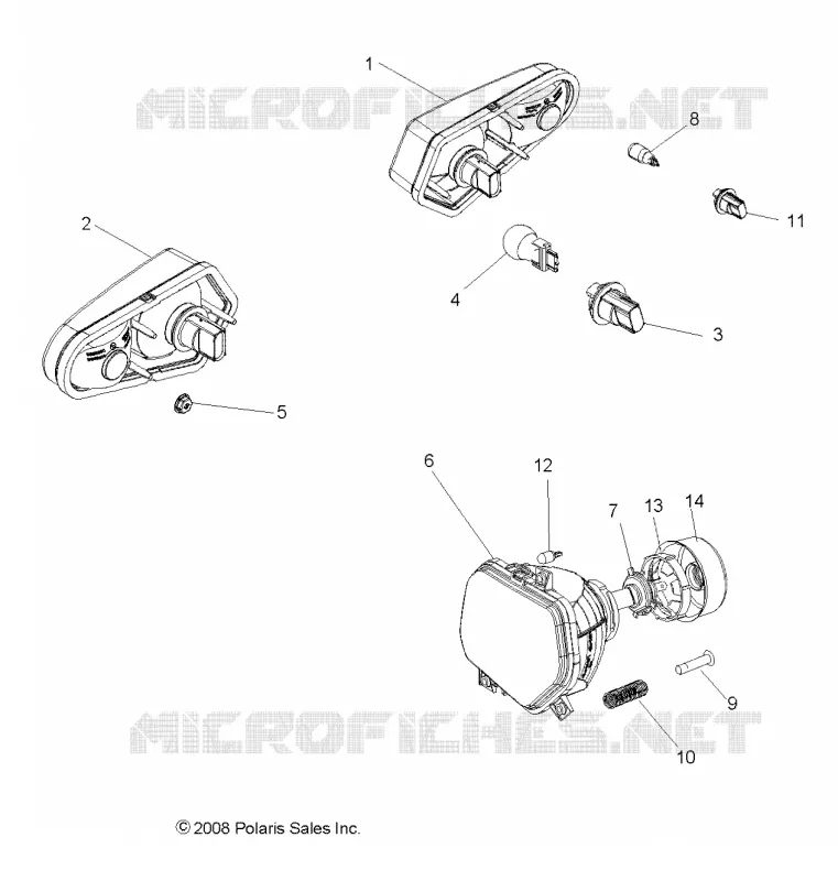 ELECTRICITE, HEADLIGHTS, TAILLIGHTS AND BULBS