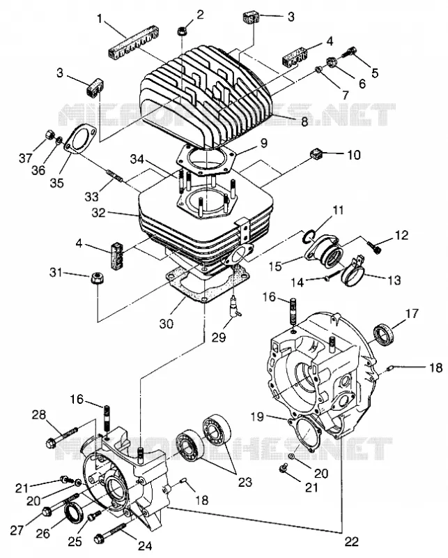 CARTERS MOTEUR AND CYLINDRE TRAIL BOSS W97AA25C (4940574057C007)