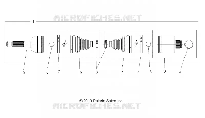DRIVE TRAIN, TRANSMISSION ARRIERE SHAFT