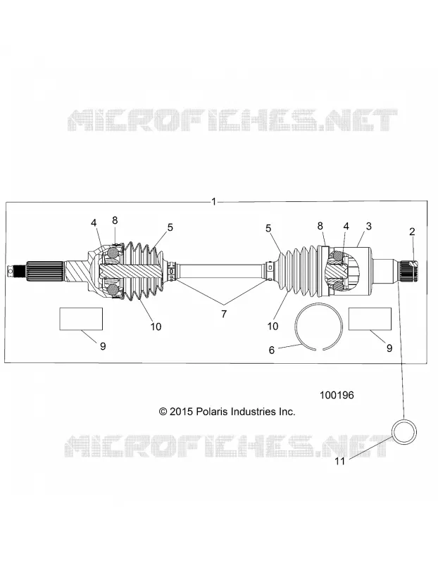 SYSTÈME DE TRANSMISSION, REAR HALF SHAFT (TO 4/25/16)
