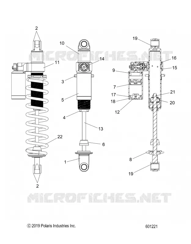 SUSPENSION, AMORTISSEUR ARRIERE TRACK