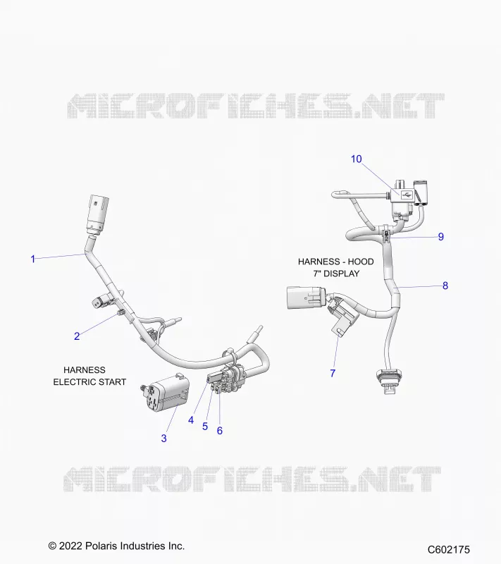ELECTRICITE, WIRE HARNESS, HOOD, ELECTRIC START