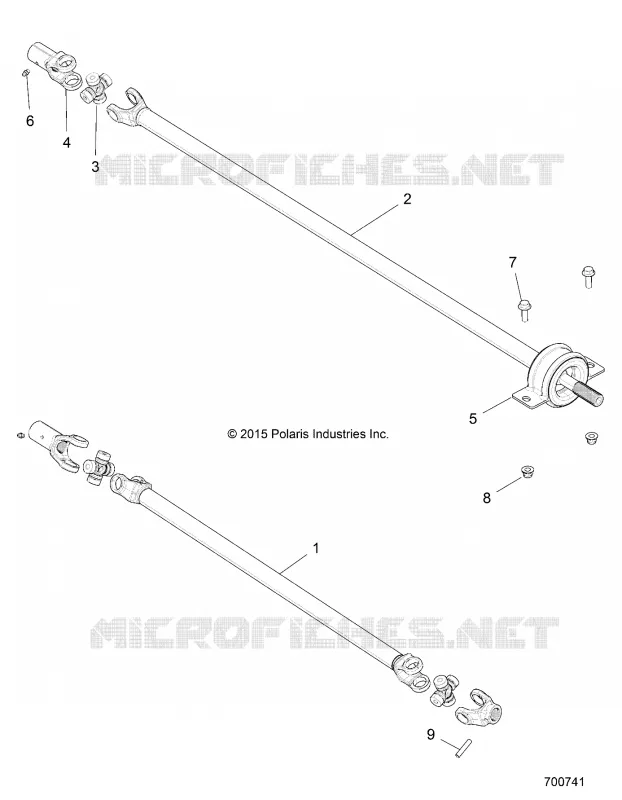 DRIVE TRAIN, FRONT ARBRE DE TRANSMISSION