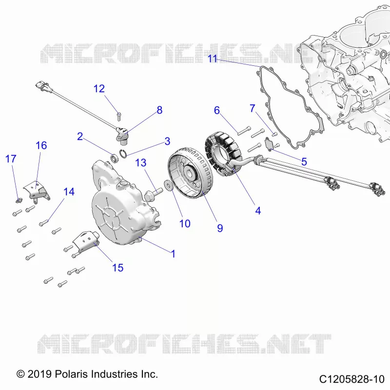 ENGINE, STATOR AND FLYROUE
