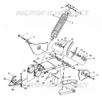 BRAS OSCILLANT ET AMORTISSEUR ARRIERE XPLORER 400L W969140 (4935983598C001)