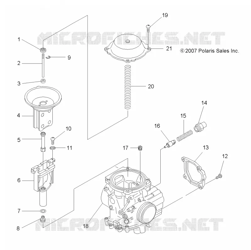 MOTEUR, CARBURATEUR, UPPER